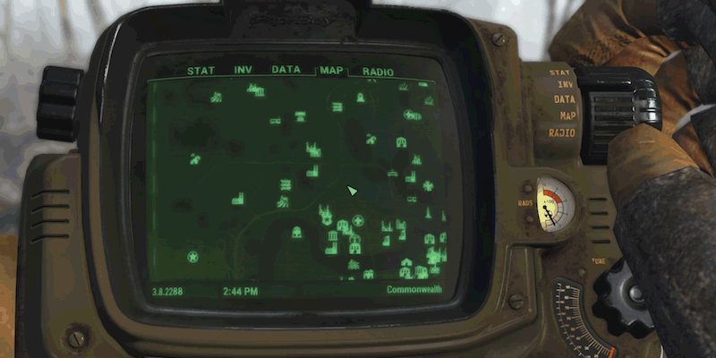 Fallout 4 Improved Map With Visible Roads